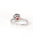 Baikalla Jewelry Gemstone Ring Baikalla™ Sterling Silver Natural Red Garnet Solitaire Ring