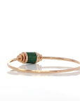 Baikalla Jewelry Gold Jade Bracelet 18k Rose Gold Lucky TongTong Jadeite jade Oval Bracelet Bangle W/ Diamonds