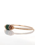 Baikalla Jewelry Gold Jade Bracelet 18k Rose Gold Lucky TongTong Jadeite jade Oval Bracelet Bangle W/ Diamonds