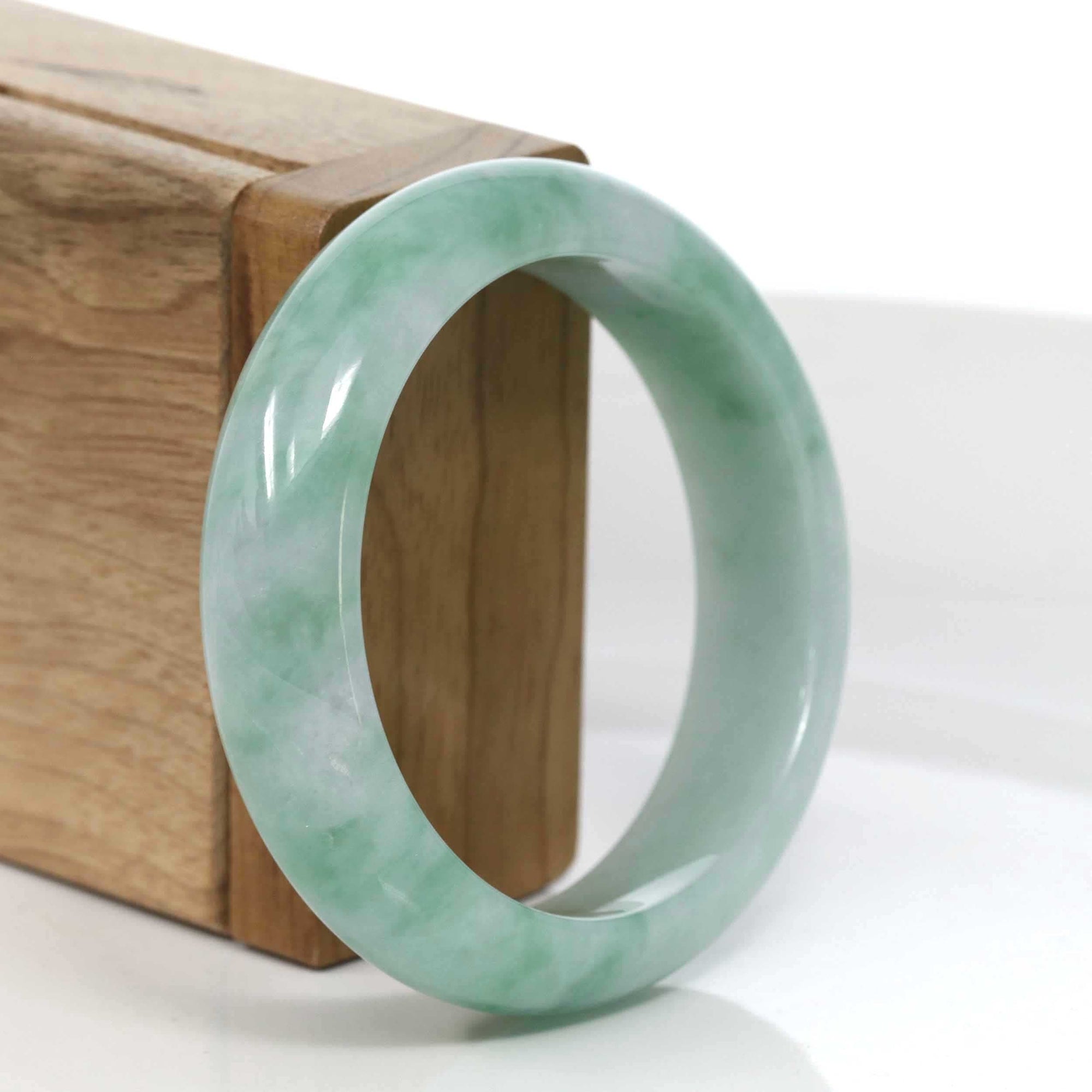 Baikalla Jewelry Jadeite Jade Bangle Bracelet Copy of Copy of Baikalla™ "Classic Bangle" Genuine Jadeite Jade Green Bangle Bracelet (54.62mm)#983