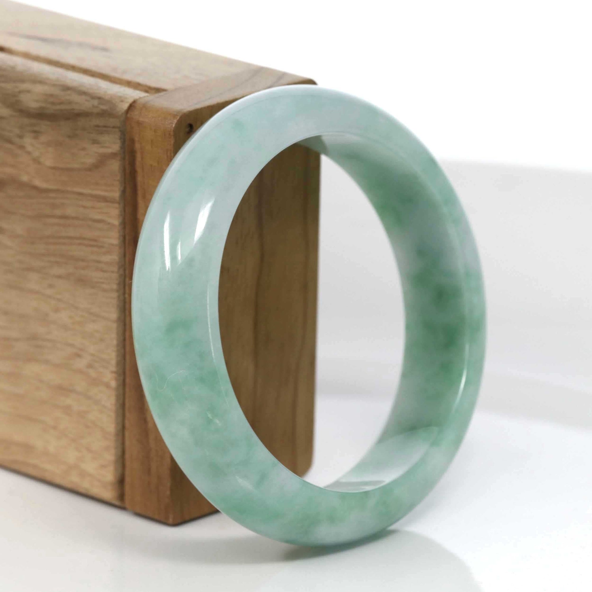 Baikalla Jewelry Jadeite Jade Bangle Bracelet Copy of Copy of Baikalla™ "Classic Bangle" Genuine Jadeite Jade Green Bangle Bracelet (54.62mm)#983