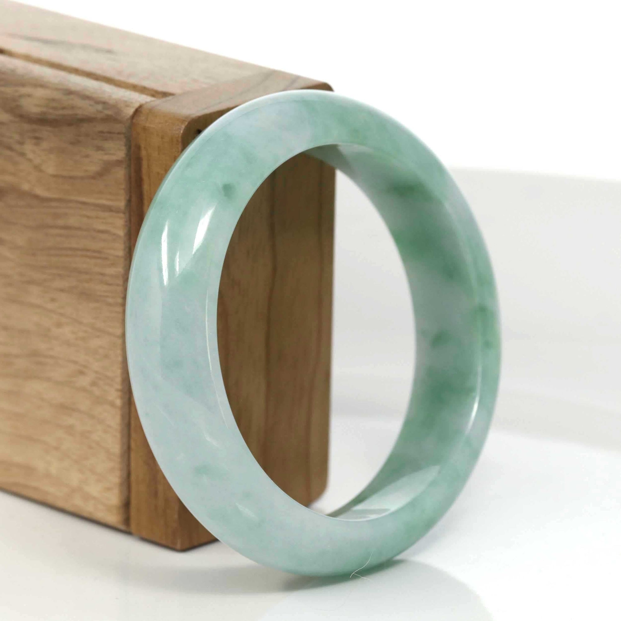 Baikalla Jewelry Jadeite Jade Bangle Bracelet Copy of Copy of Baikalla™ "Classic Bangle" Genuine Jadeite Jade Green Bangle Bracelet (54.62mm)#983