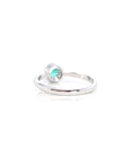 Baikalla Jewelry Gold Sapphire Ring 14k White Gold Natural Emerald Ring With Diamond