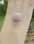 Baikalla™ "Good Luck Button" Necklace Real Lavender Jade Lucky TongTong Pendant Necklace