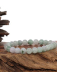 Baikalla Jewelry jade beads bracelet Jadeite Jade 7.5mm Round Ice Blue Green Beads Bracelet ( 7.5 mm )