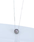 Baikalla Jewelry Gemstone Pendant Necklace 18k White Gold Tahitian AA Pearl Necklace