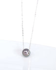 Baikalla Jewelry Gemstone Pendant Necklace 18k White Gold Tahitian AA Pearl Necklace