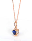 Baikalla Jewelry Gold Sapphire Necklace 18k Rose Gold  Lab. Created Sapphire, Ruby & CZ Pendant Necklace