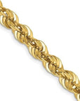 Baikalla Jewelry 14K Yellow Gold Pendant 22 in 14K 6 mm Solid Diamond-cut Rope Yellow Chain with Lobster Clasp