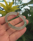 Baikalla™ "Classic Bangle" 18k Genuine Oval Jadeite Jade Bracelet Bangle  ( 54.4 mm ) 