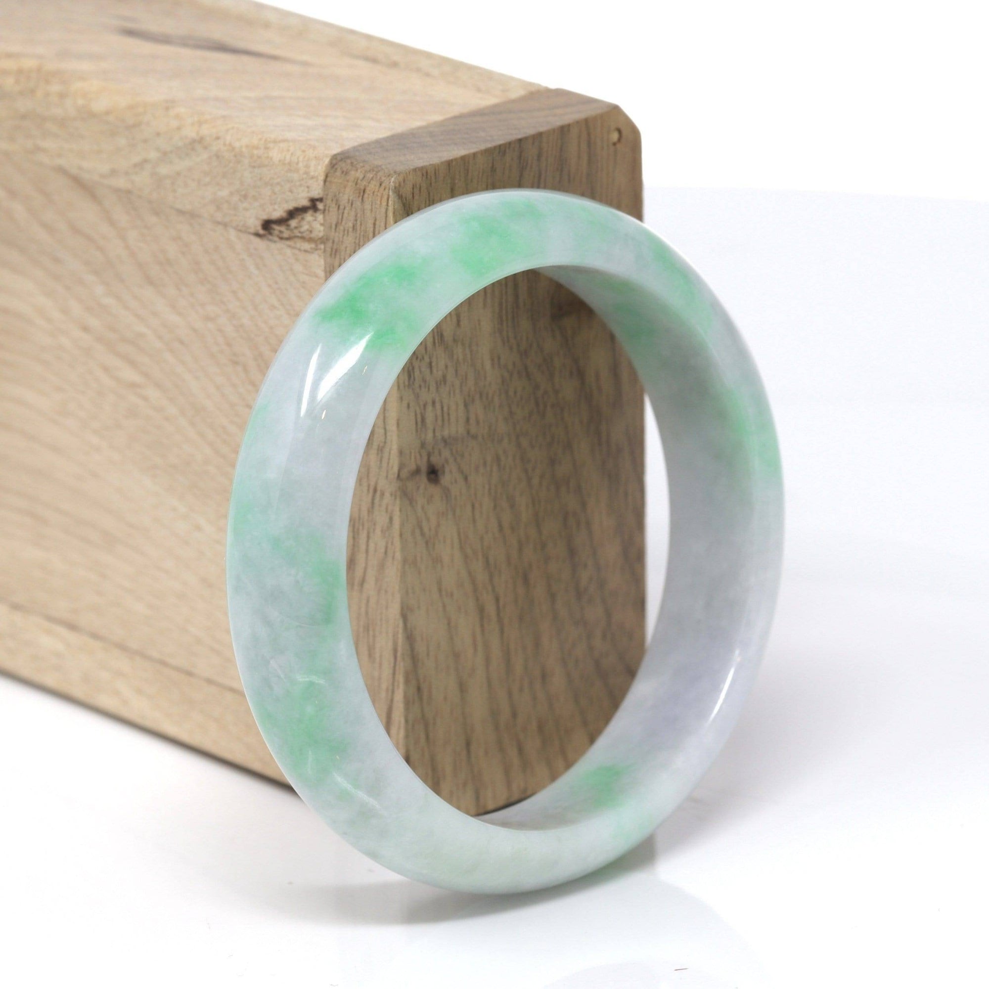 Baikalla Jewelry Jadeite Jade Bangle Bracelet Baikalla™ &quot;Classic Bangle&quot; Genuine Burmese High Quality Jadeite Jade Bangle Bracelet (53.1mm)