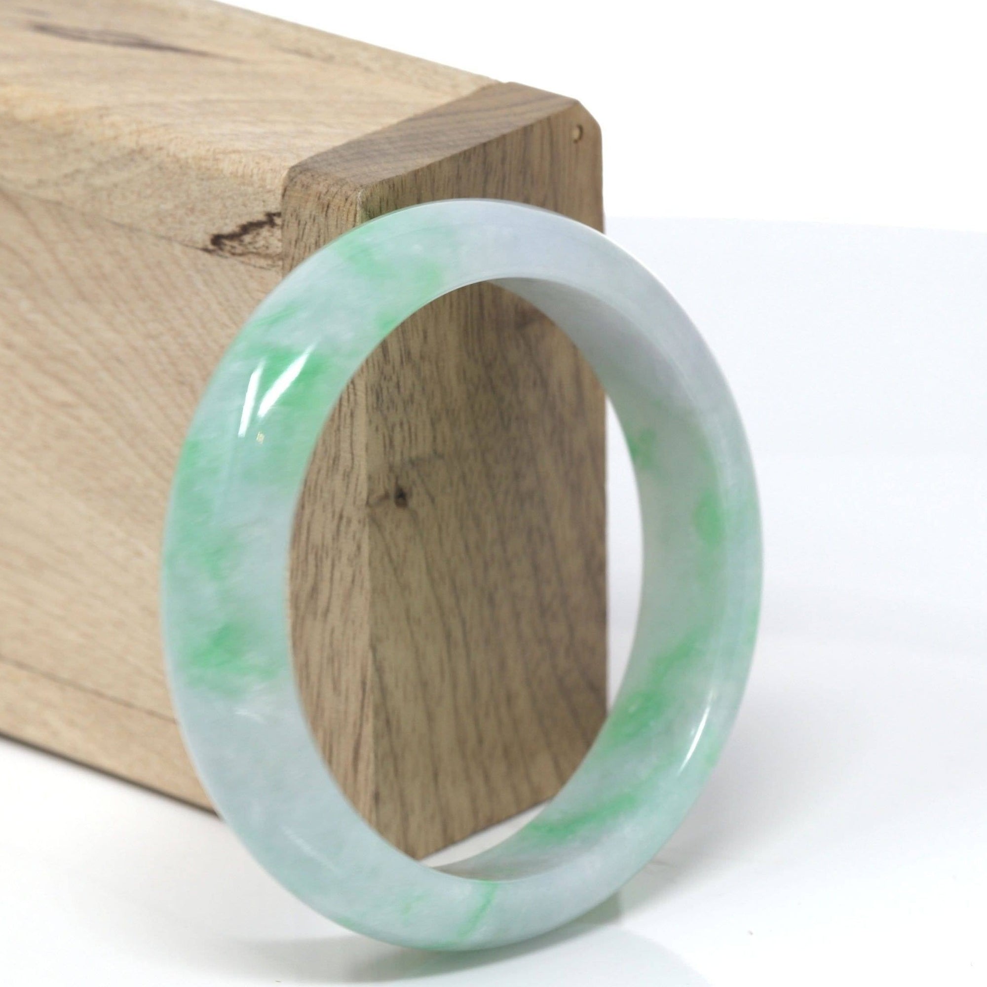 Baikalla Jewelry Jadeite Jade Bangle Bracelet Baikalla™ "Classic Bangle" Genuine Burmese High Quality Jadeite Jade Bangle Bracelet (53.5mm)#147