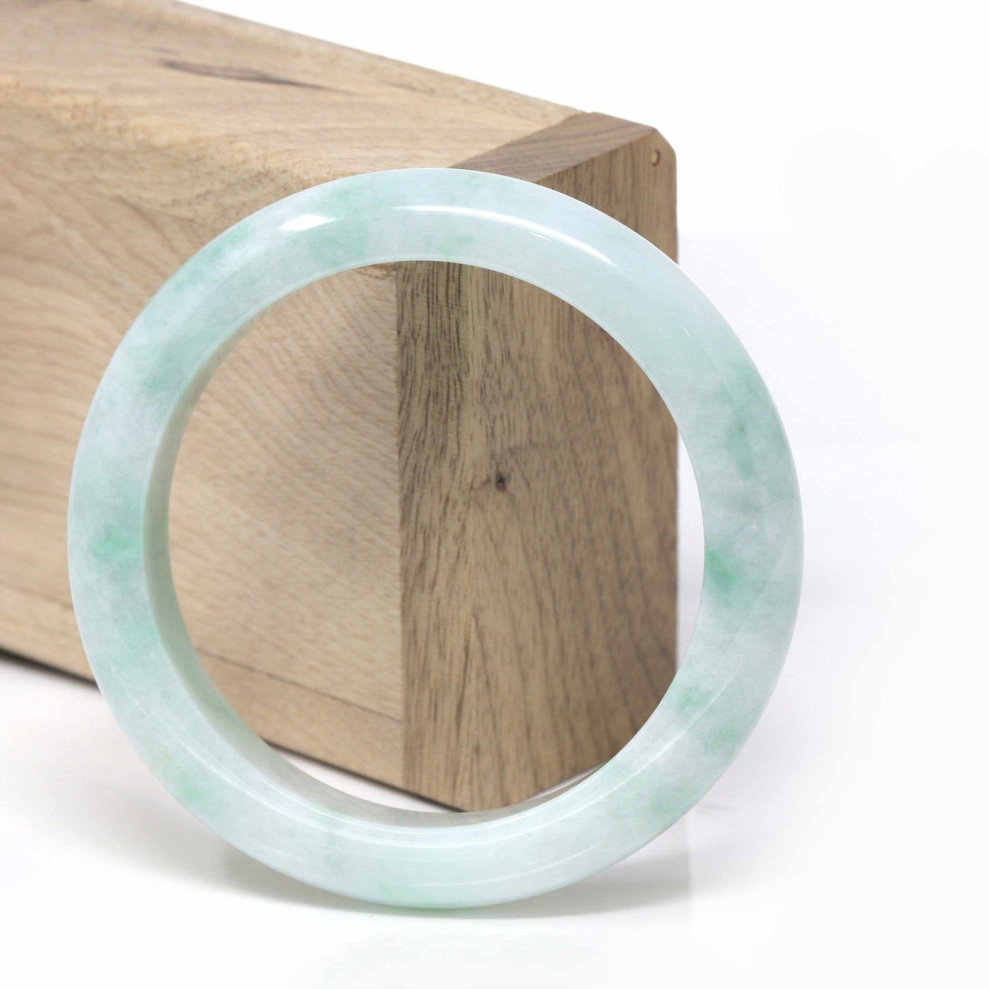 Baikalla Jewelry Jadeite Jade Bangle Bracelet Baikalla™ &quot;Classic Bangle&quot; Genuine Burmese High Quality Jadeite Jade Bangle Bracelet (56.1mm) 