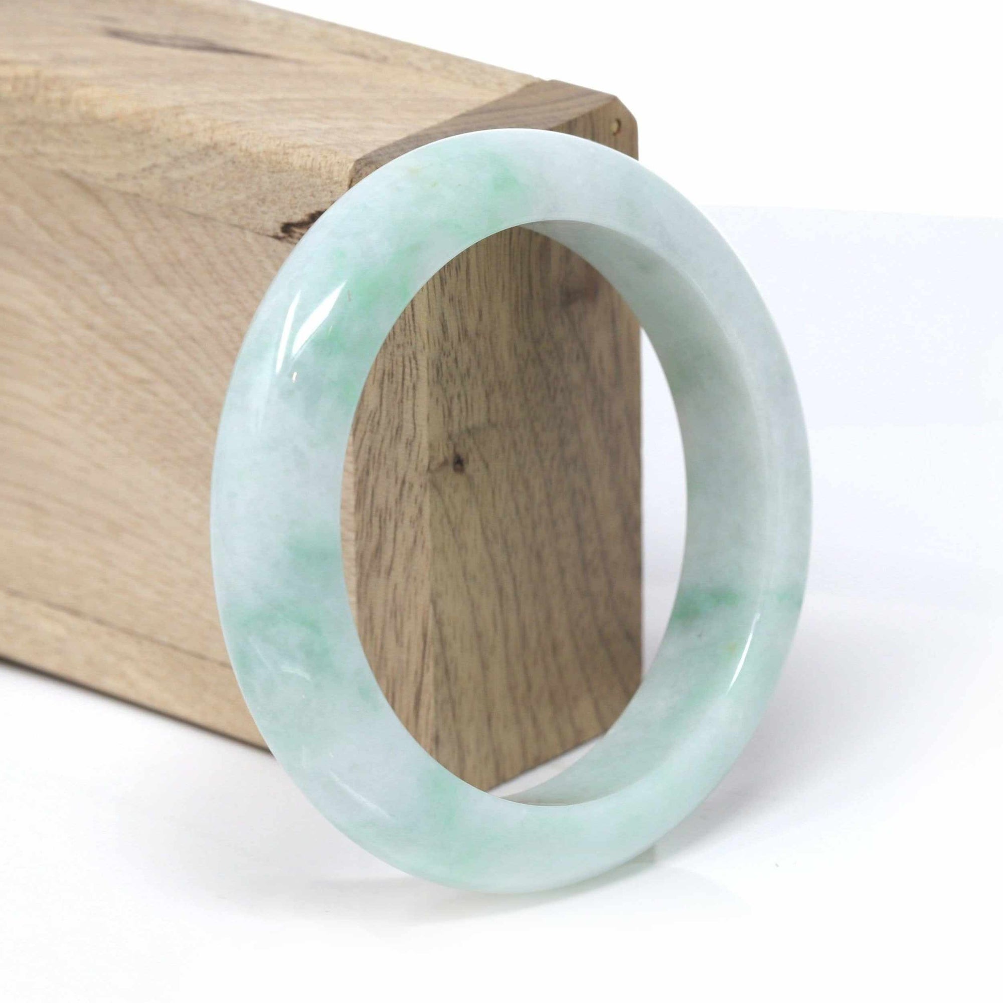 Baikalla Jewelry Jadeite Jade Bangle Bracelet Baikalla™ "Classic Bangle" Genuine Burmese High Quality Jadeite Jade Bangle Bracelet (56.1mm) #153