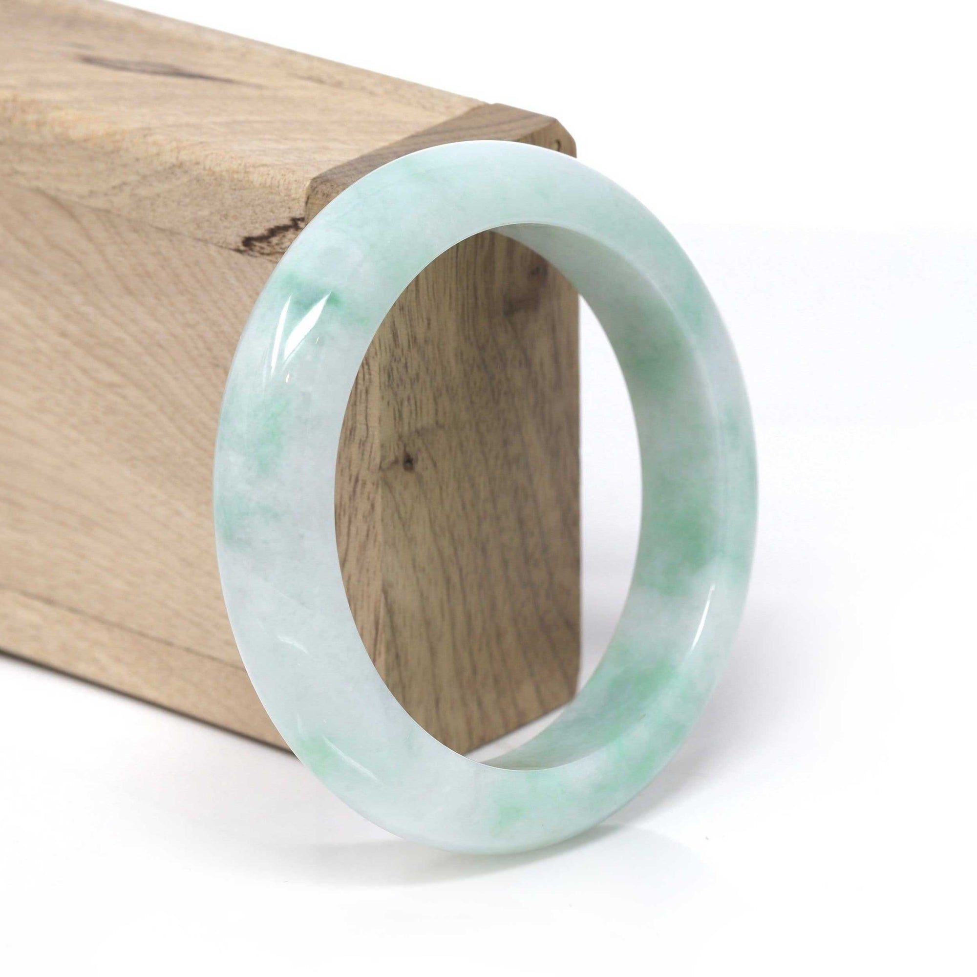 Baikalla Jewelry Jadeite Jade Bangle Bracelet Baikalla™ &quot;Classic Bangle&quot; Genuine Burmese High Quality Jadeite Jade Bangle Bracelet (56.1mm) 