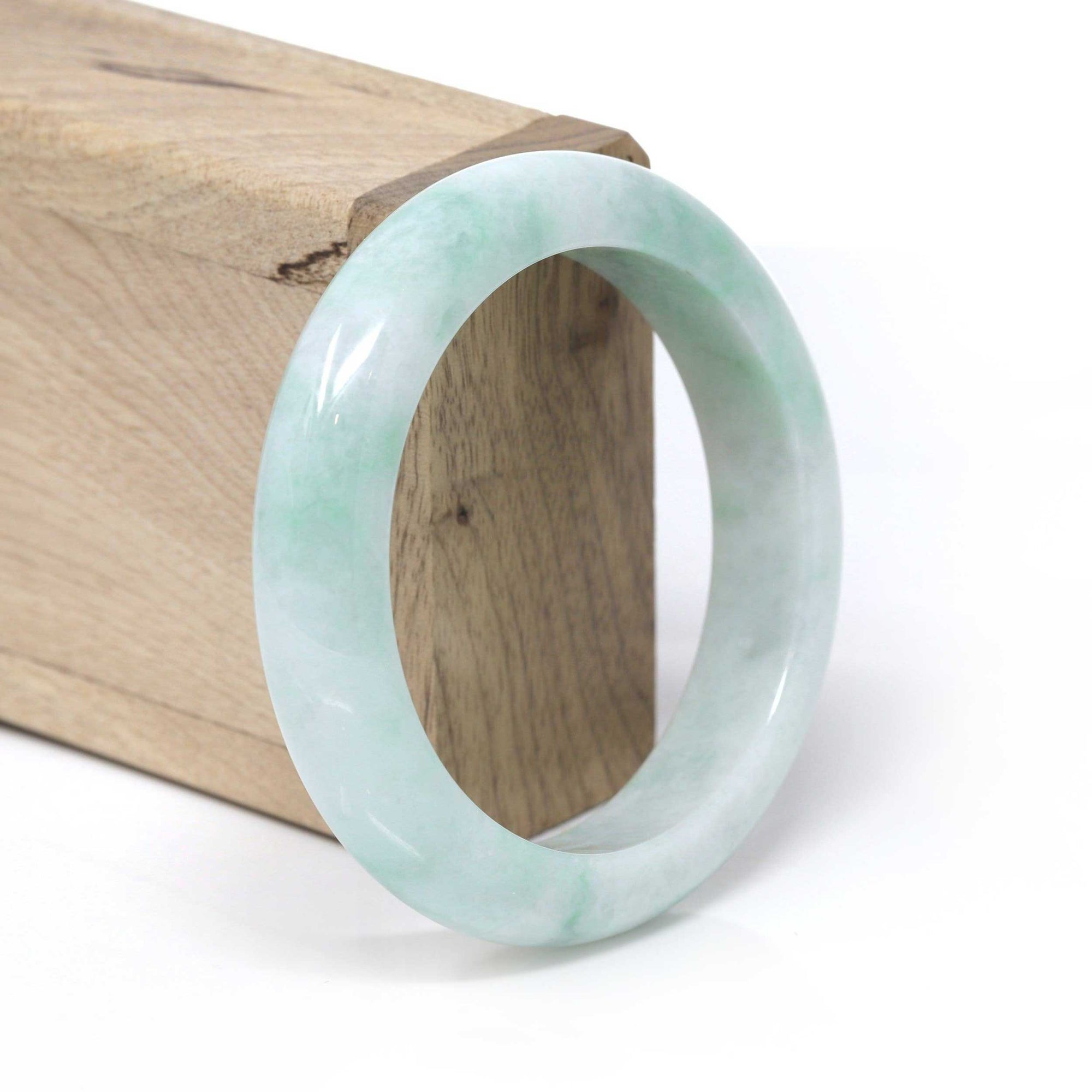 Baikalla Jewelry Jadeite Jade Bangle Bracelet Baikalla™ "Classic Bangle" Genuine Burmese High Quality Jadeite Jade Bangle Bracelet (56.1mm) #153