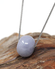 Baikalla Jewelry Jade Pendant Necklace Baikalla™ "Good Luck Button" Necklace Real Lavender Jade Lucky KouKou Pendant Necklace