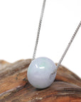 Baikalla Jewelry Jade Pendant Necklace Baikalla™ "Good Luck Button" Necklace Real Lavender Jade Lucky KouKou Pendant Necklace