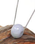 Baikalla Jewelry Jade Pendant Necklace Baikalla™ "Good Luck Button" Necklace Real Lavender Jade Lucky KouKou Pendant Necklace