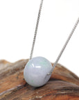 Baikalla Jewelry Jade Pendant Necklace Baikalla™ "Good Luck Button" Necklace Real Lavender Jade Lucky KouKou Pendant Necklace