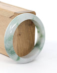 Baikalla Jewelry Jadeite Jade Bangle Bracelet Baikalla "Classic Bangle"  Ice Blue-Green Jadeite Jade Bangle ( 54.66 mm )