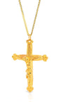 Baikalla Jewelry 24K Pure Yellow Gold Pendant 24k Yellow Gold Crosse Charm Necklace