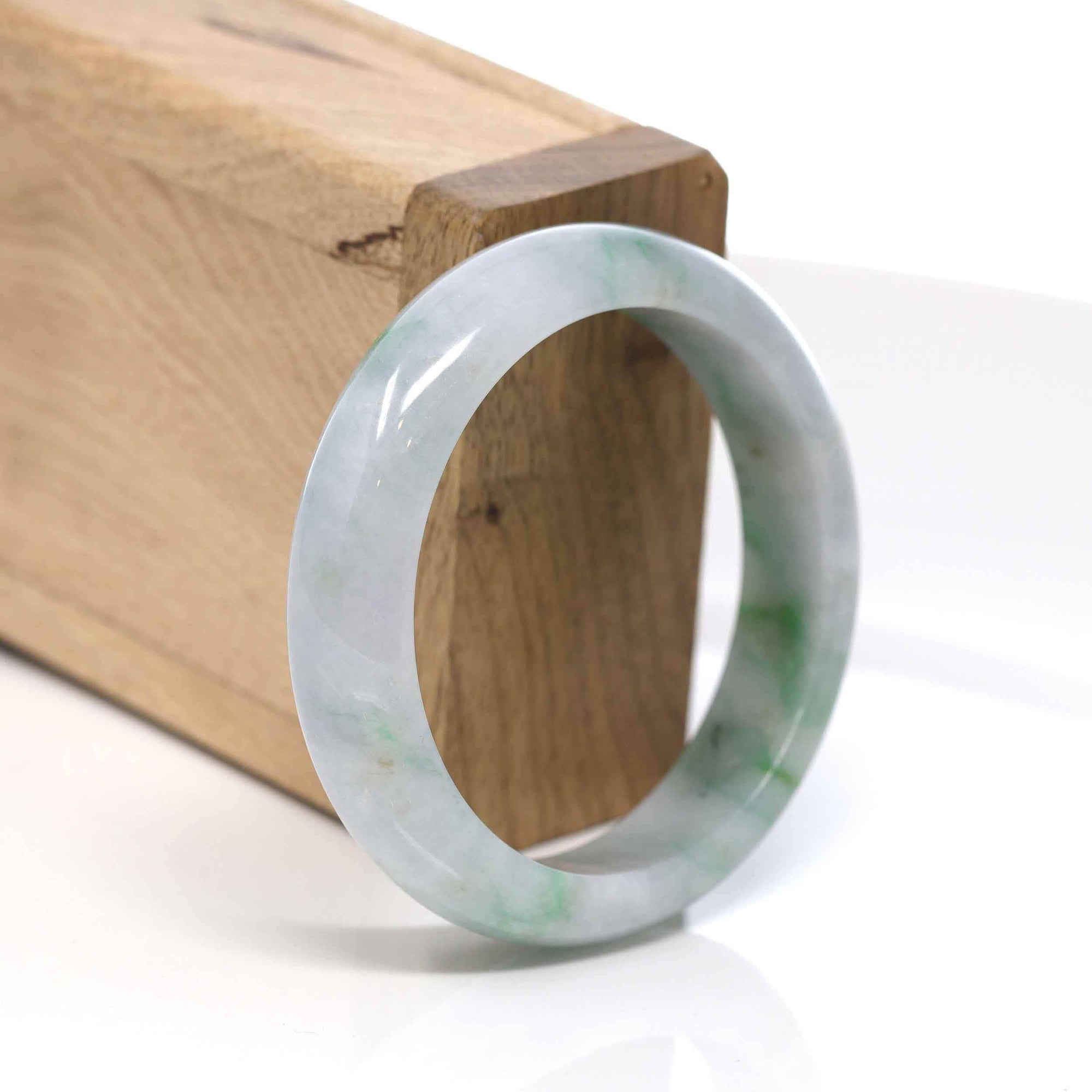 Baikalla Jewelry Jadeite Jade Bangle Bracelet Baikalla &quot;Classic Bangle&quot; Green Natural Burmese Jadeite Jade Bangle  52.63mm ) 