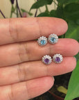 Sterling Silver Natural Amethyst Topaz Stud Earrings  | Gemstone And Jade Jewelry, Nephrite Jade Jewelry | Baikalla Jewelry™, Find your Natural Gems and Jade Jewelry