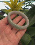 Genuine Burmese Green Jadeite Jade Bangle Bracelet (60.51 mm) 