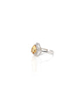 Baikalla Jewelry Gemstone Ring Sterling Silver Tear Drop Cut Citrine Ring