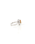 Baikalla Jewelry Gemstone Ring Sterling Silver Tear Drop Cut Citrine Ring