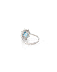 Baikalla Jewelry Gemstone Ring Sterling Silver Oval Sky Blue Topaz Ring