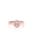 Baikalla Jewelry Sterling Silver Gemstone Ring Sterling Silver Cabochon Rose Quartz Ring