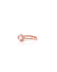 Baikalla Jewelry Sterling Silver Gemstone Ring Sterling Silver Cabochon Rose Quartz Ring