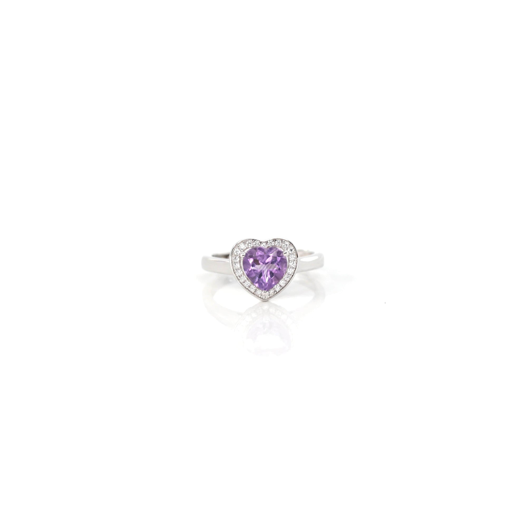 Baikalla Jewelry Sterling Silver Gemstone Ring Amethyst Sterling Silver Amethyst, Citrine, &amp; Garnet Heart Ring