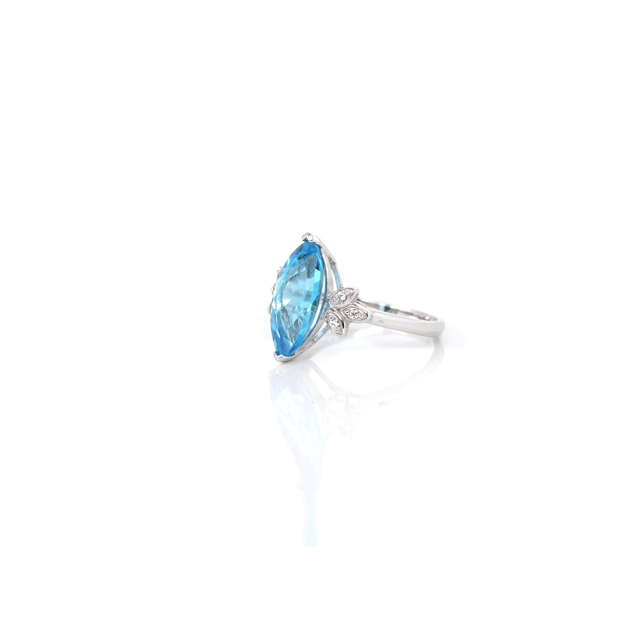 Baikalla Jewelry Silver Topaz Ring Sterling Silver Sky Blue Topaz Ring