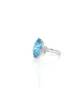 Baikalla Jewelry Silver Topaz Ring Sterling Silver Sky Blue Topaz Ring