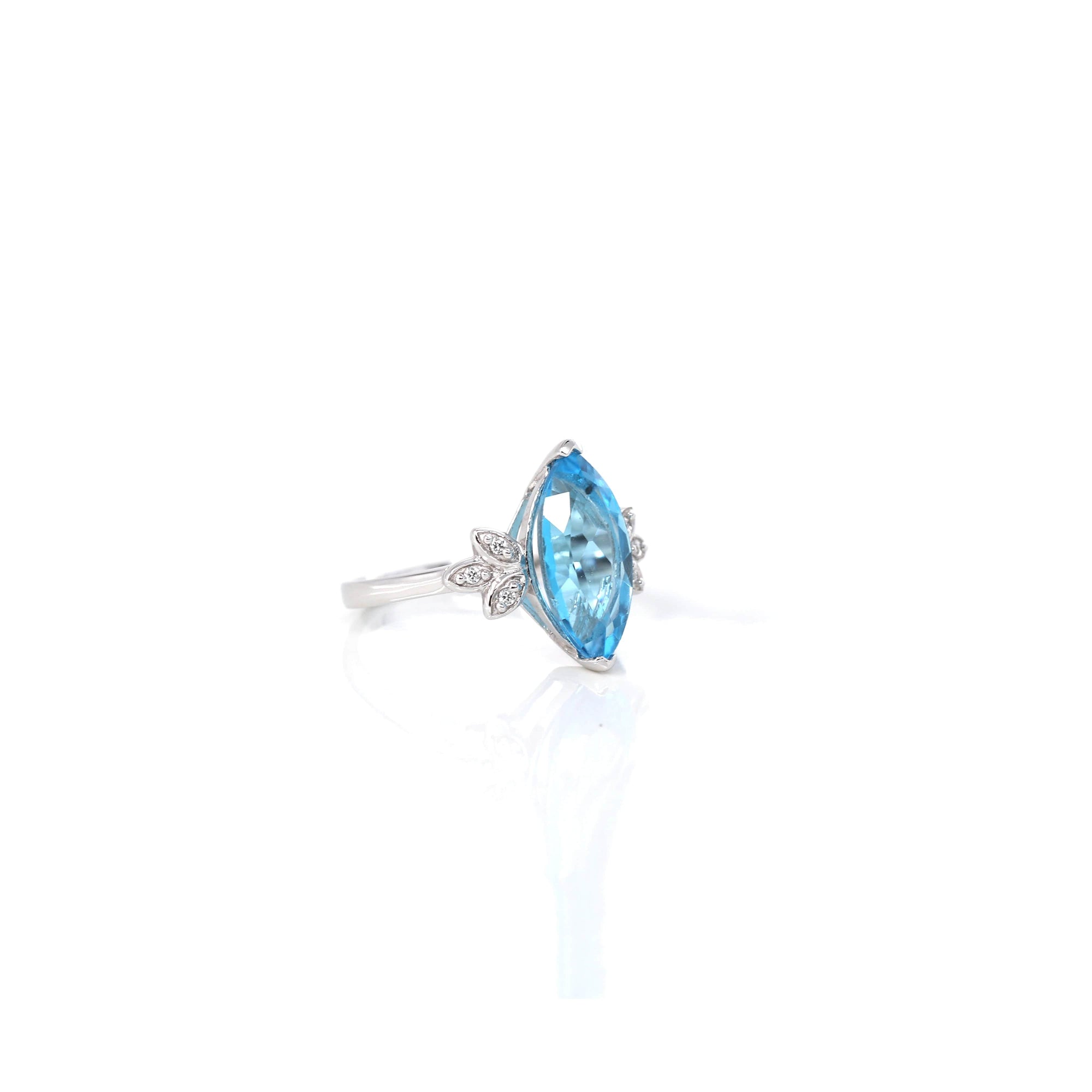 Baikalla Jewelry Silver Topaz Ring Sterling Silver Sky Blue Topaz Ring