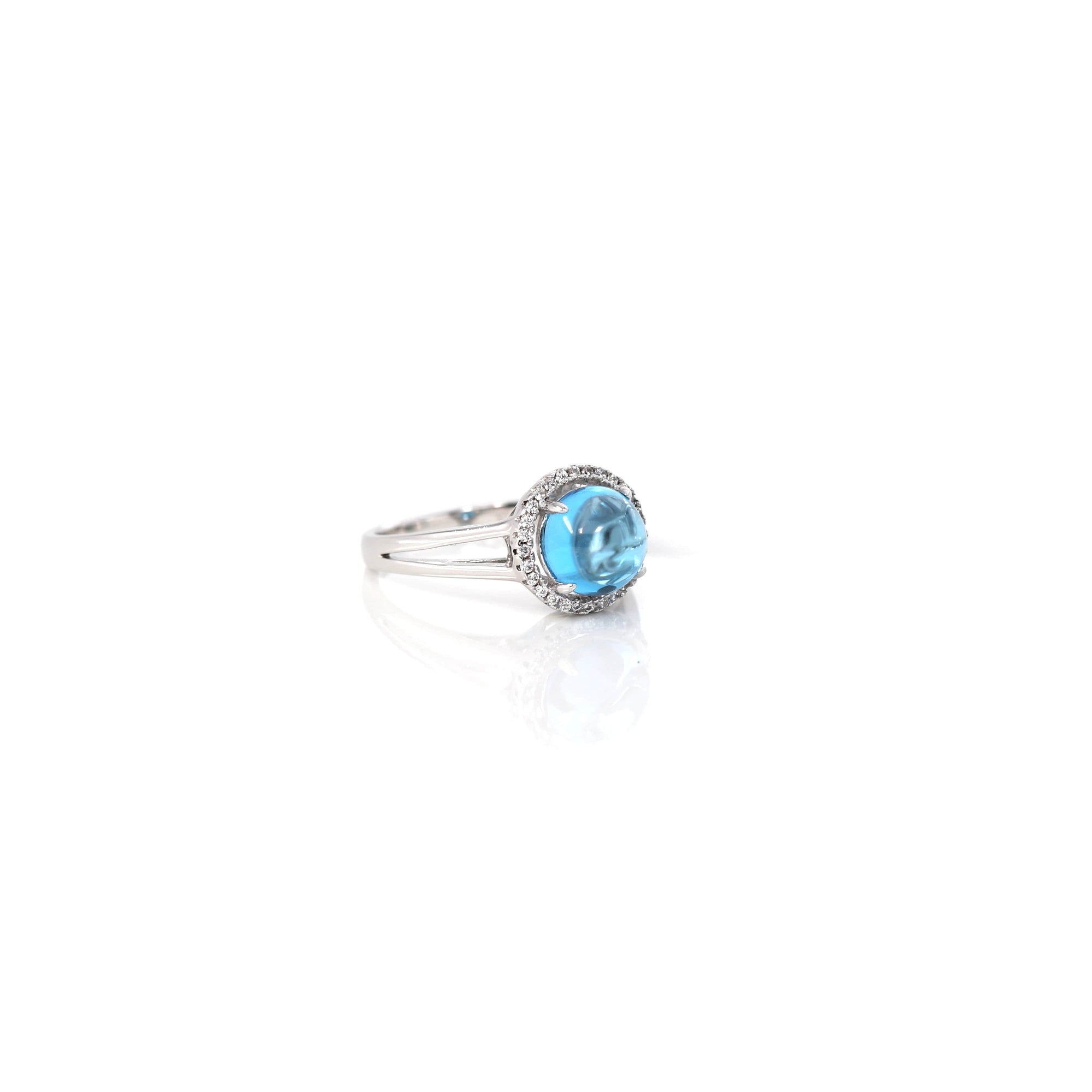 Baikalla Jewelry Sterling Silver Gemstone Ring Sterling Silver Sky Blue Topaz Ring