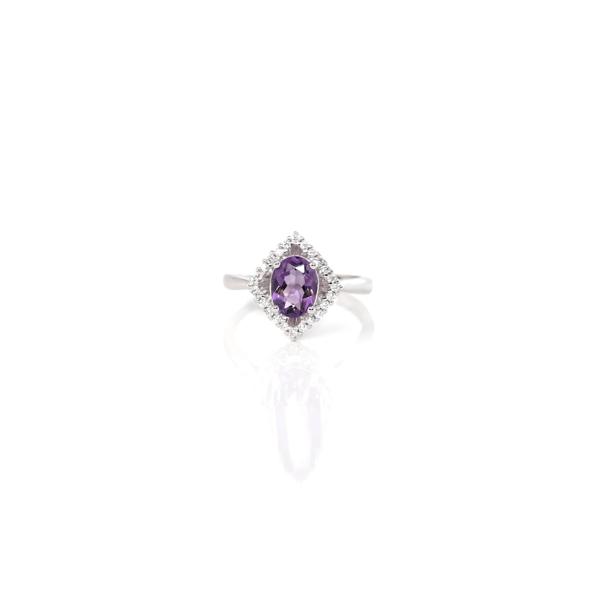 Baikalla Jewelry Sterling Silver Gemstone Ring Amethyst Sterling Silver Topaz, Amethyst, Garnet, &amp; Citrine Oval Ring