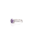 Baikalla Jewelry Sterling Silver Gemstone Ring Sterling Silver Round Amethyst Ring