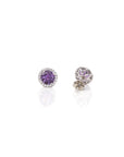 Baikalla Jewelry Silver Gemstones Earrings Baikalla™ Classic Sterling Silver Natural Amethyst Topaz Garnet Citrine Stud Earrings With CZ