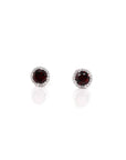 Baikalla Jewelry Silver Gemstones Earrings Baikalla™ Classic Sterling Silver Natural Amethyst Topaz Garnet Citrine Stud Earrings With CZ