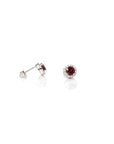 Baikalla Jewelry Silver Gemstones Earrings Baikalla™ Classic Sterling Silver Natural Amethyst Topaz Garnet Citrine Stud Earrings With CZ