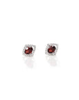 Baikalla Jewelry Silver Gemstones Earrings Baikalla™ Classic Sterling Silver Natural Amethyst Topaz Garnet Citrine Stud Earrings With CZ