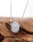 Baikalla Jewelry Jade Pendant Necklace Baikalla™ "Good Luck Button" Necklace Light Lavender Jade Lucky KouKou Pendant Necklace