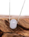 Baikalla Jewelry Jade Pendant Necklace Baikalla™ "Good Luck Button" Necklace Light Lavender Jade Lucky KouKou Pendant Necklace