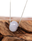 Baikalla Jewelry Jade Pendant Necklace Baikalla™ "Good Luck Button" Necklace Light Lavender Jade Lucky KouKou Pendant Necklace