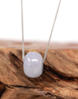 Baikalla Jewelry Jade Pendant Necklace Baikalla™ "Good Luck Button" Necklace Light Lavender Jade Lucky KouKou Pendant Necklace