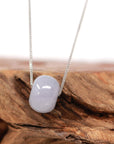 Baikalla Jewelry Jade Pendant Necklace Baikalla™ "Good Luck Button" Necklace Light Lavender Jade Lucky KouKou Pendant Necklace